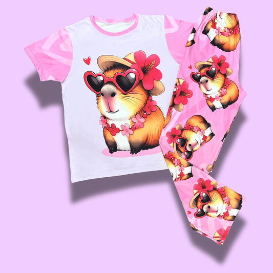 Pijama capibara verano – Estilo playero con mucha onda