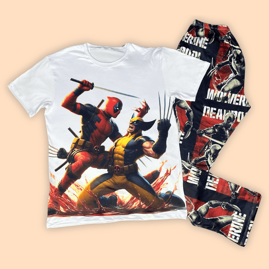 Pijama Hombre Pantalón Deadpool Vs Wolverine