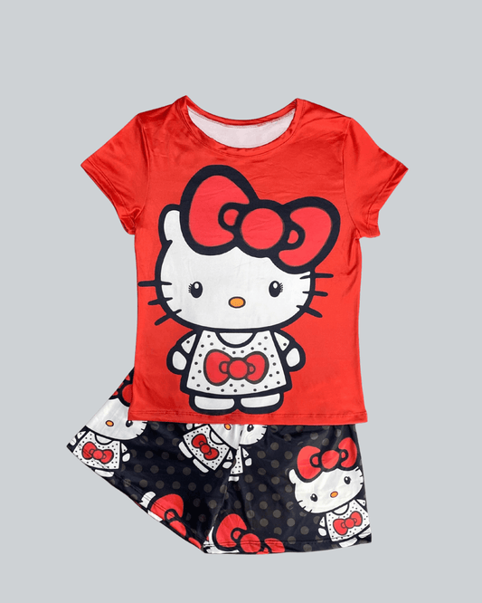 Pijama Dama Short Hello Kitty Roja