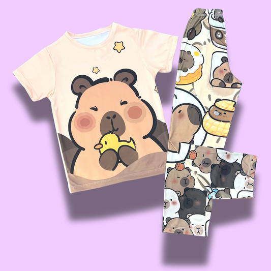 Pijama Capibara Estrellitas - Dulzura y abrazos nocturnos