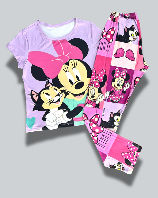 Pijama Dama Pantalón Minnie & Fígaro