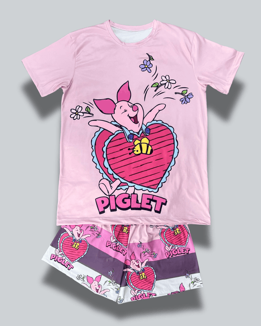 Pijama Dama Camiseta Oversize Piglet Corazón