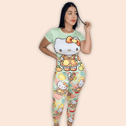 Pijama Pantalón Blusa de Mangas Hello Kitty Citrus