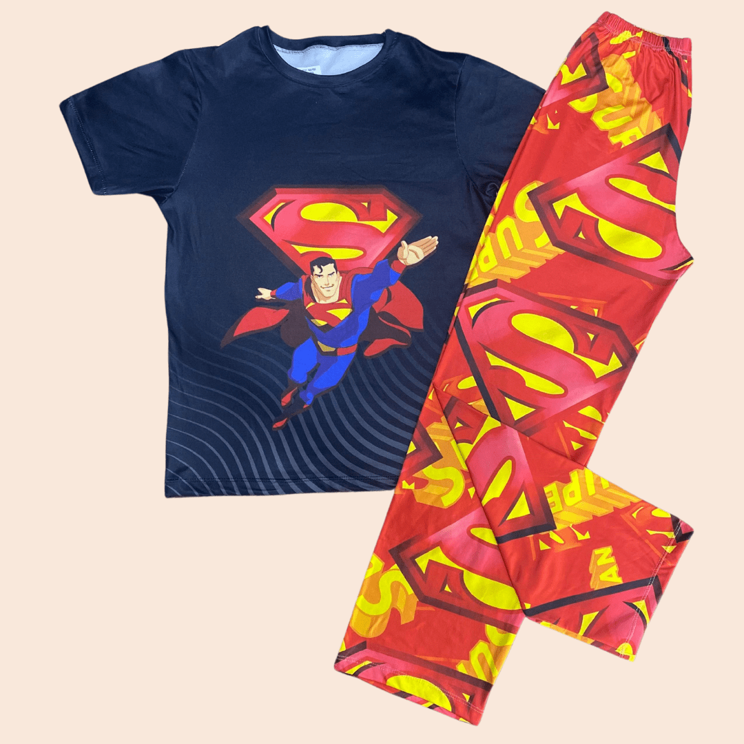 Pijama Niño Pantalón Superman Oscuro