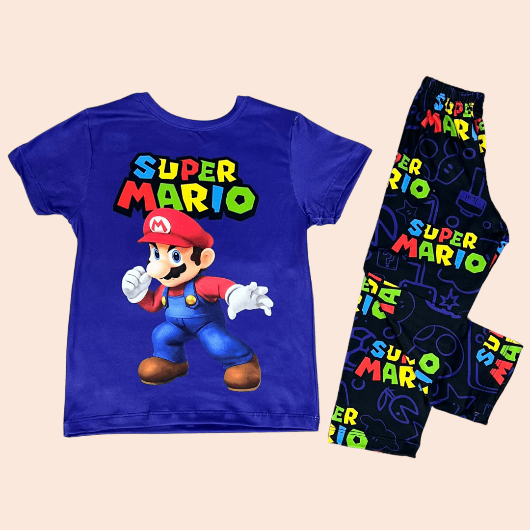 Pijama Niño Pantalón Super Mario en la Oscuridad