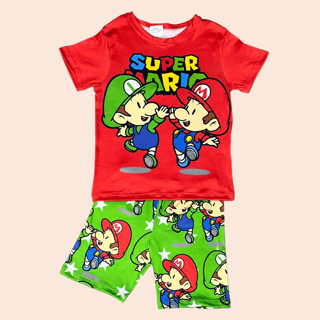 Pijama Niño Short Mario y Luigi