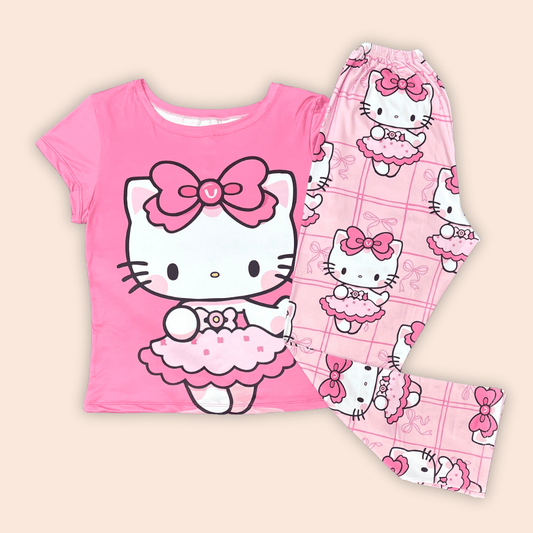 Pijama Dama Plus Hello Kitty Pink
