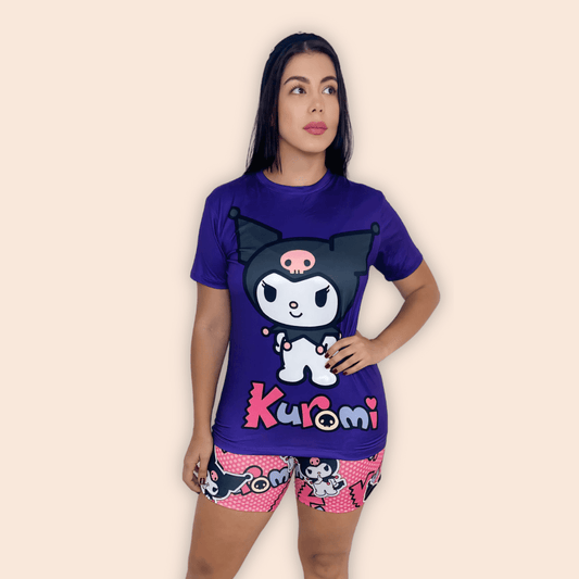 Pijama Dama Short Blusa Oversize Kuromi