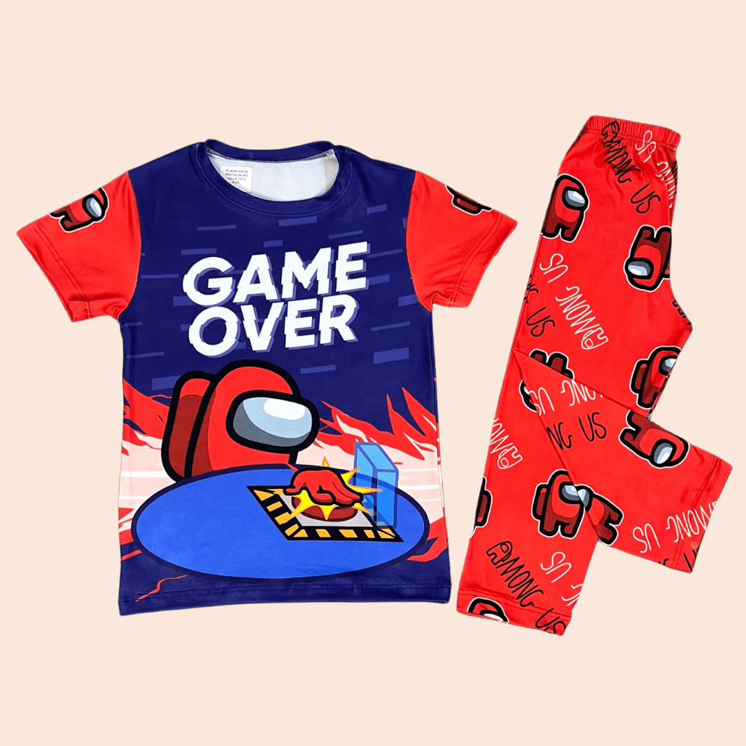Pijama Niño Among Us Game Over