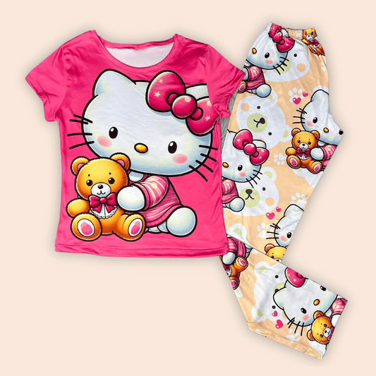 Pijama Pantalón Blusa de Mangas Hello Kitty Osito