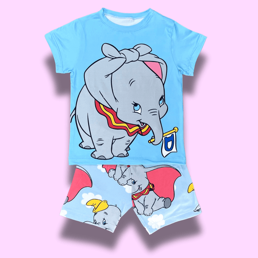 Pijama piel de durazno niña Dumbo azul