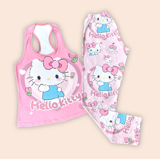 Pijama Dama Pantalón Blusa Esqueleto Helly Kitty
