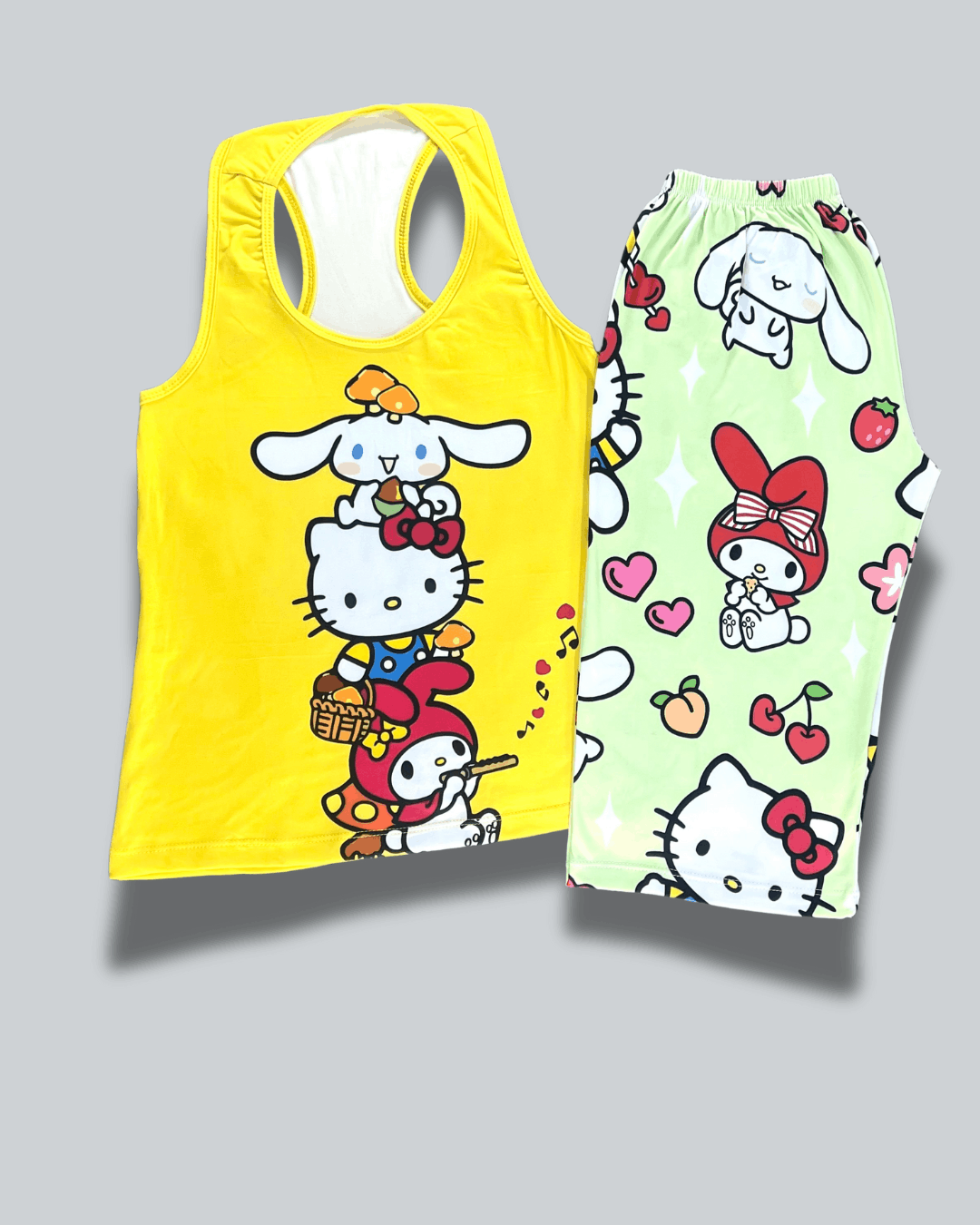 Pijama Dama Capri Hello Kitty Amarilla