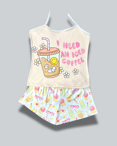 Pijama Dama Short Plus  Iced Coffee