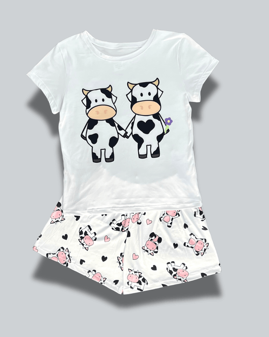 Pijama Dama Short Plus Vaquitas